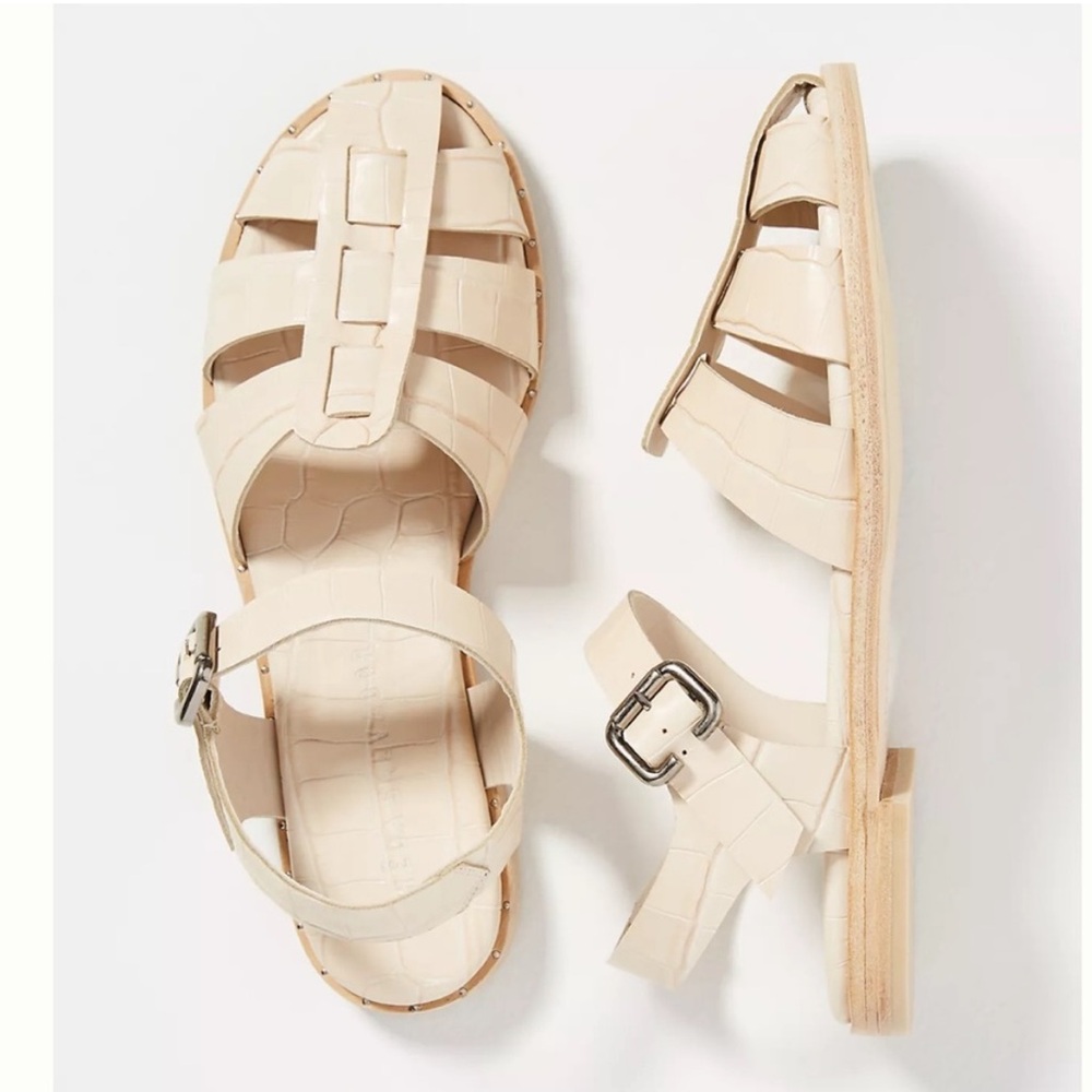 Freda Salvador sera sandal in ivory croc